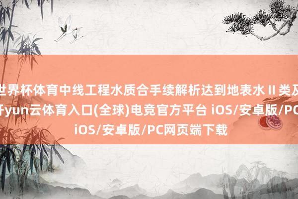 世界杯体育中线工程水质合手续解析达到地表水Ⅱ类及以上规范-开yun云体育入口(全球)电竞官方平台 iOS/安卓版/PC网页端下载